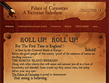 Tablet Screenshot of palaceofcuriosities.com